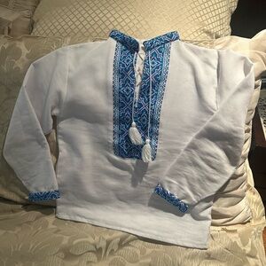Hand embroidered boys Ukrainian shirt